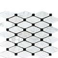 12"x12" Rhombus w/ Gray Dot Mosaic