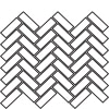 13"x9" (1"x3") Herringbone Mosaic