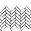 12" x 12" (1"x3") Herringbone Mosaic