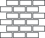 11½"x11½" (2"x4") Beveled Bricklay Mosaic