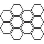 8½"x9¾" (3"x3") Hexagon Mosaic