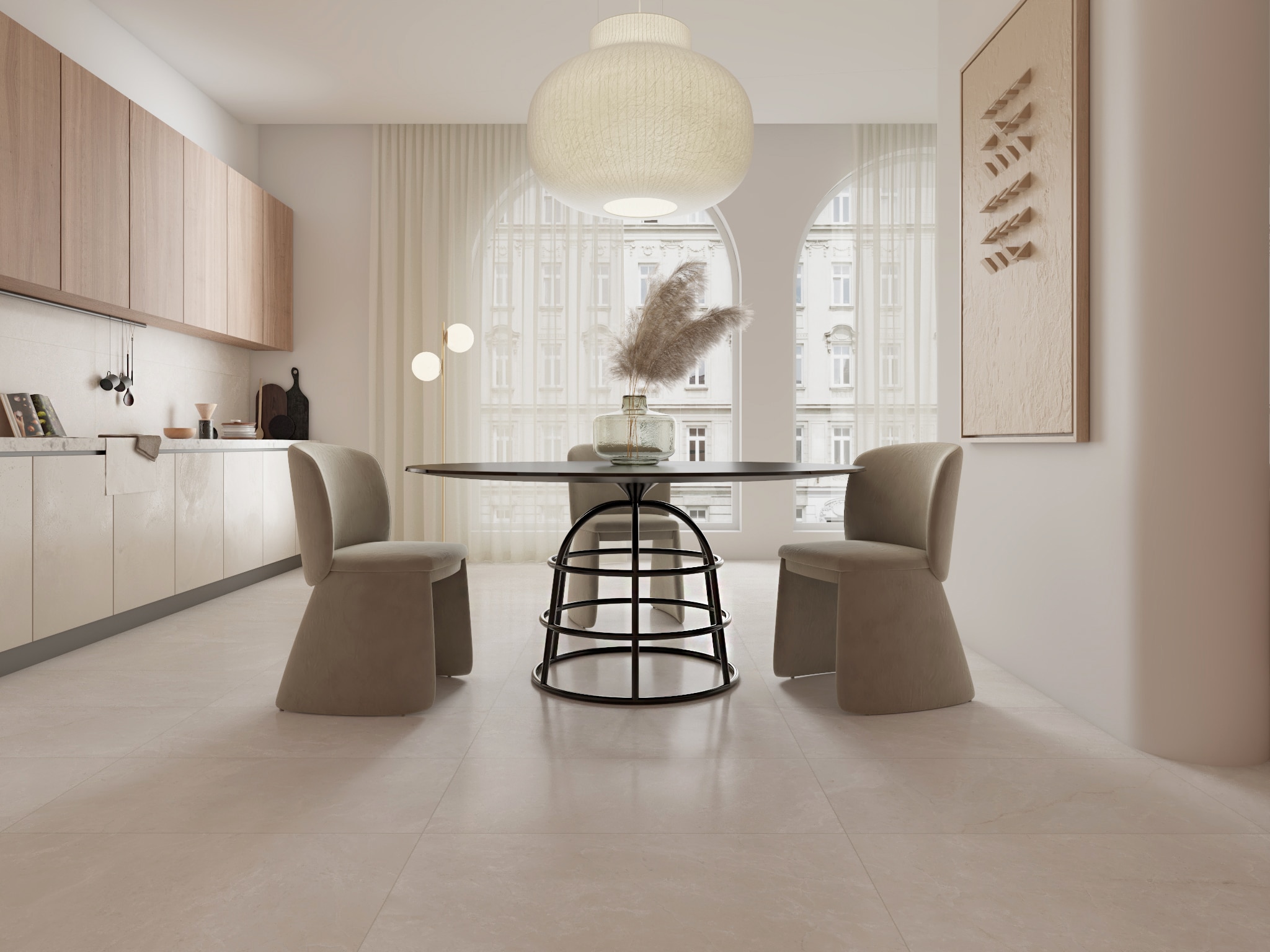 4196_CM_PARED_PISO_ADHARA_SienaIvory_45x90_Marmol_Beige_CON_OSCCAL_CONBRILLO_COMEDOR